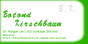 botond kirschbaum business card